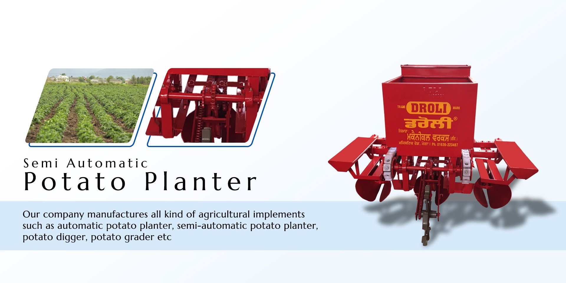 Semi Automatic Potato Planter Machine Slide